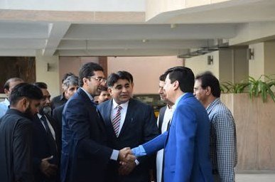 Welcoming government officials to IBA