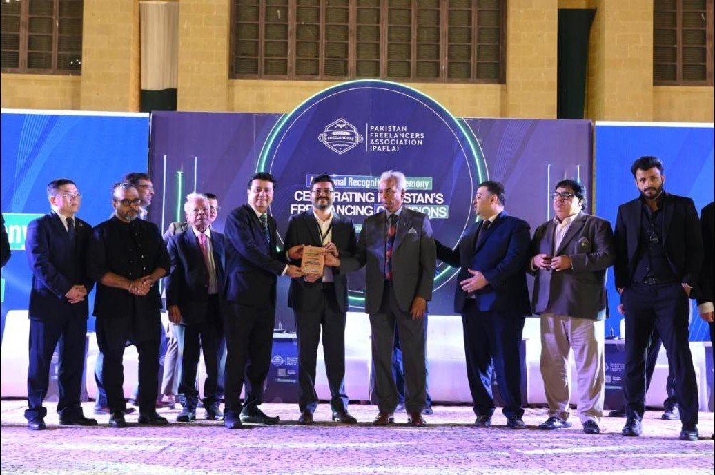 Dr. Imran Batada at PAFLA Freelancers Awards 2026 — Governor House, Sindh