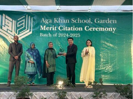 Dr. Imran Batada at Aga Khan School, Garden — Merit Citation Ceremony