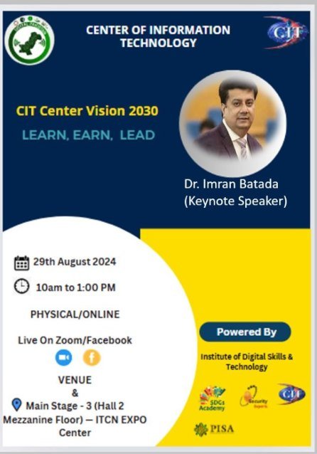 Dr. Imran Batada at ITCN Asia 2024 — CIT Vision 2030